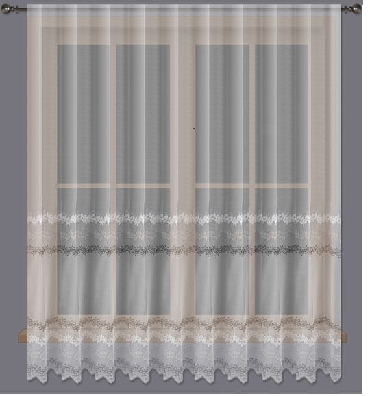  Delikatna elegancka biała firana wysokość 180 cm 