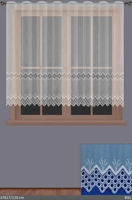  Delikatna elegancka biała firana wysokość 160 cm 