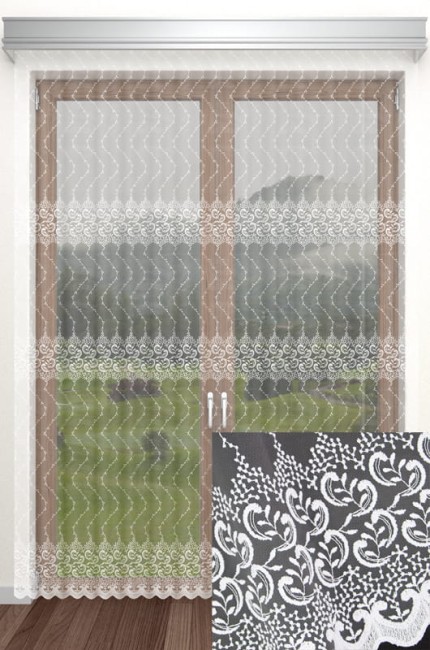  Delikatna biała długa firana wysokość 280 cm 