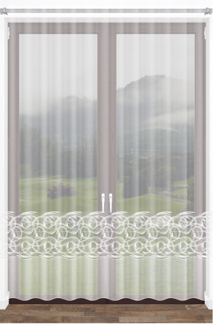  Delikatna elegancka wysokość biała firanka wysokość 280 cm 