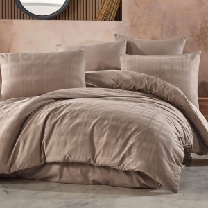 Pościel satyna bawełniana 140x200 Exclusive Marsela Light Brown