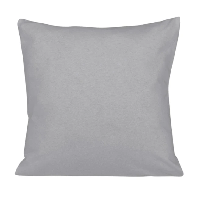  Popielata klasyczna poszewka jersey 40x40 cm z zamkiem błyskawicznym 