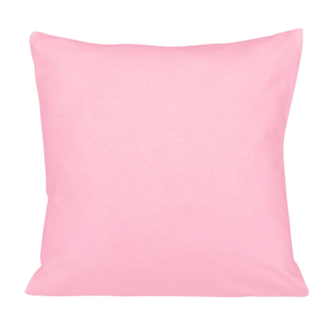  Jasno różowa klasyczna poszewka jersey 40x40 cm z zamkiem błyskawicznym 