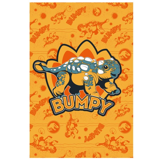  Miękki przytulny lekki pomarańczowy polarowy koc z dinozaurem 