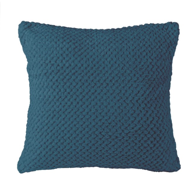  Błękitna, miękka w dotyku, dekoracyjna poszewka żakardowa 40x40 cm 