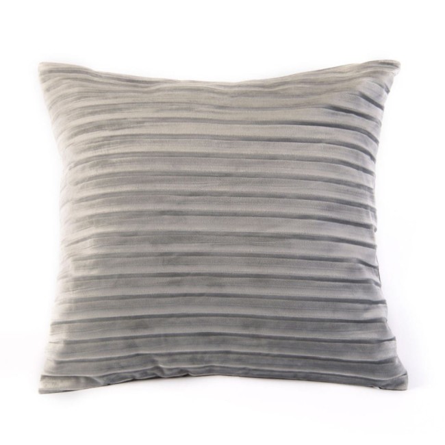  Elegancka popielata dwustronna poszewka dekoracyjna 40x40 cm w paski 