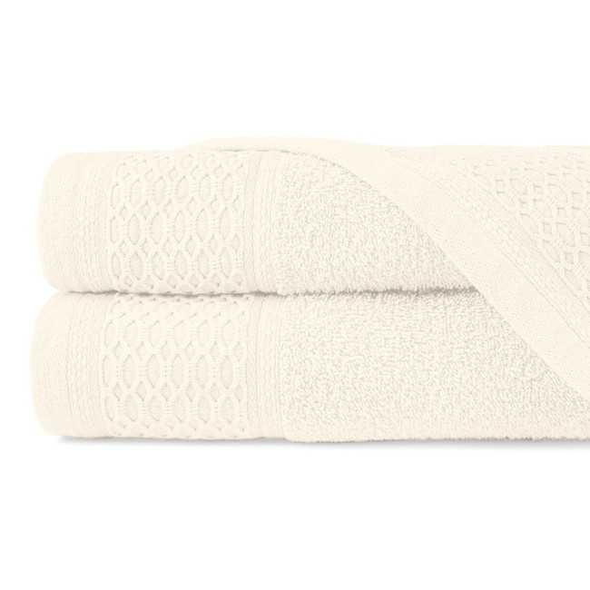  Chłonny, miękki w dotyku ręcznik bawełniany ecru w rozmiarze 70x140 cm 