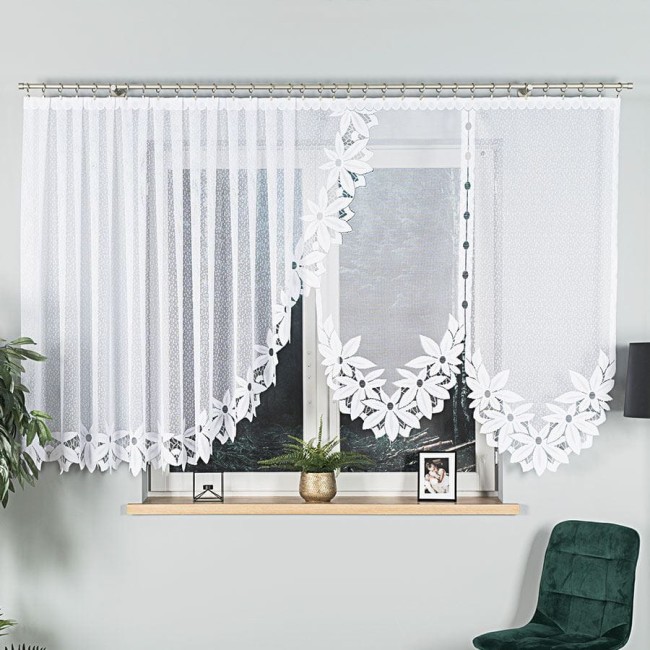  Panelowa firana biała żakardowa 400x150 cm 