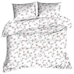 Pościel z kory 160x200 Różowe kwiatuszki 1228N