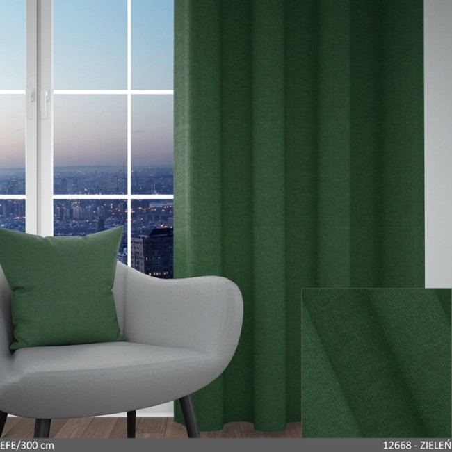  Piękna zasłona zielona wysokość 300 cm 