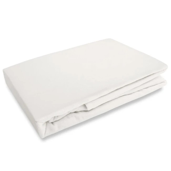  Delikatne przyjemne w dotyku wytrzymałe kremowe prześcieradło flanelowe bez gumki 160x210 cm 