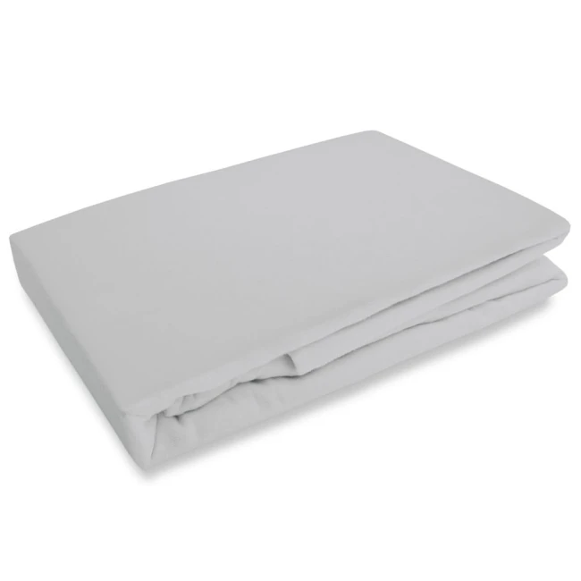  Delikatne przyjemne w dotyku wytrzymałe popielate prześcieradło flanelowe bez gumki 160x210 cm 