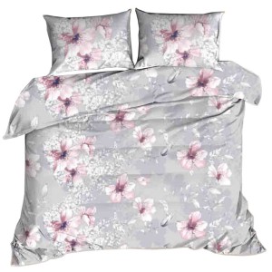 Pościel z kory 160x200 Różowe kwiaty 1647N