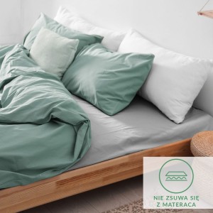 Prześcieradło flanelowe z gumką 160x200 kolor jasno szary 160g/m2