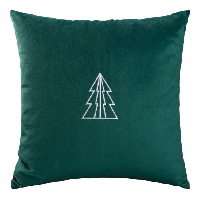  Elegancka poszewka świąteczna 43x43 cm w kolorze butelkowej zieleni 
