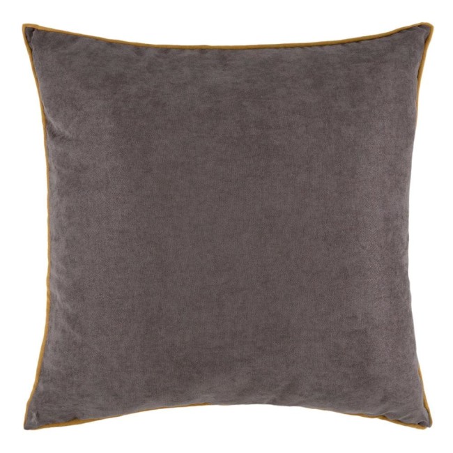  Szara zamszowa poszewka dekoracyjna 40x40 cm z lamówką 