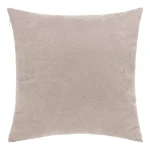 Poszewka dekoracyjna 40x40 cm w kremowym kolorze, gładka faktura, z widocznym zamkiem. Produkt leży na jednolitym tle, prezentując prosty, minimalistyczny design. Idealna do aranżacji wnętrz.