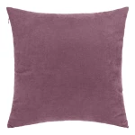 Poszewka dekoracyjna 40x40 cm w kolorze jasno fioletowym, gładka, ze zapięciem na suwak, leżąca na białym tle. Wykonana z miękkiego materiału, bez wzorów czy zdobień, idealna do aranżacji wnętrz.