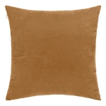 Poszewka dekoracyjna 40x40 cm w beżowym kolorze, o gładkiej teksturze, umieszczona na prostym tle. Produkt w pozycji leżącej, z widoczny zamkiem po boku. Idealna do aranżacji wnętrz lub na kanapę.
