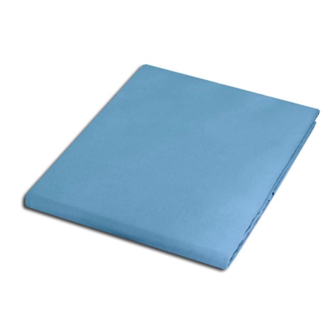  Połyskujące gładkie delikatne niebieskie prześcieradło satynowe 200x220 cm bez gumki 