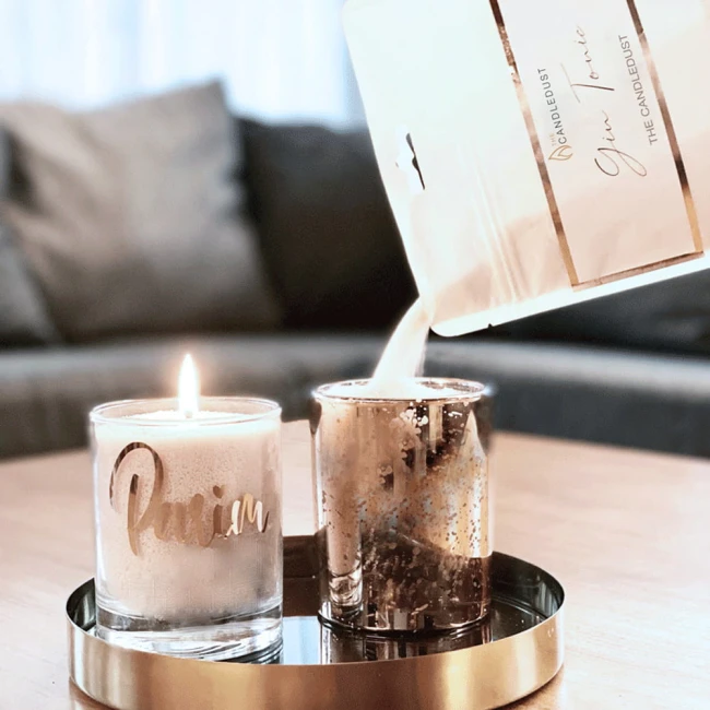 Świeca zapachowa proszkowa - zapach mirry i piżma