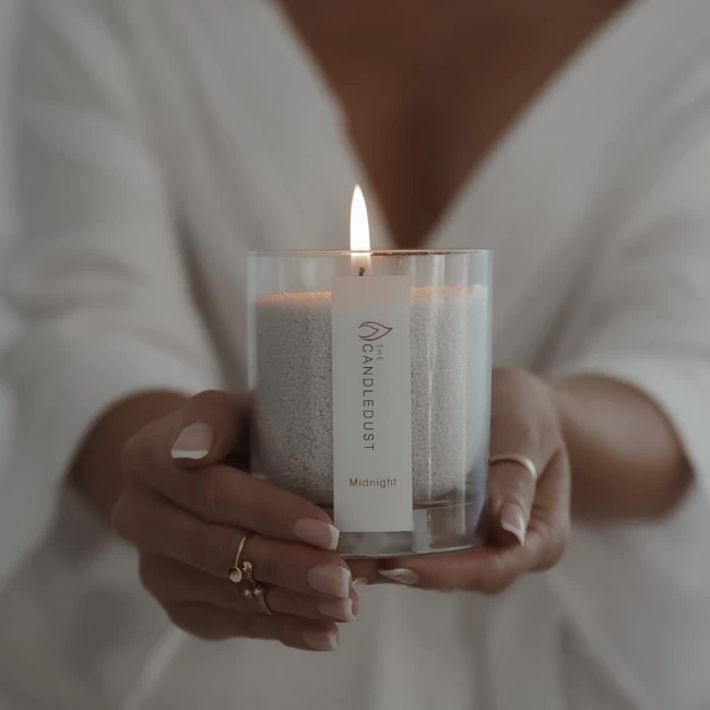 Świeca zapachowa proszkowa - zapach mirry i piżma