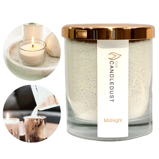  Świeca zapachowa 160g w ozdobnym szkle o zapachu mirry i piżma 