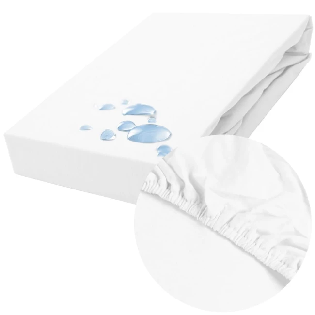  Wysokiej jakości miękkie elastyczne biały prześcieradło ochronne z gumką 90x200 cm 