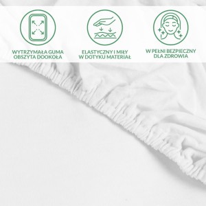 Ochronne prześcieradło z gumką 180x200 SG kolor biały