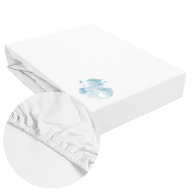  Miękkie delikatne elastyczne białe prześcieradło ochronne z gumką 60x120 cm 