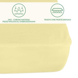 Ochronne prześcieradło z gumką 200x220 SG kolor krem