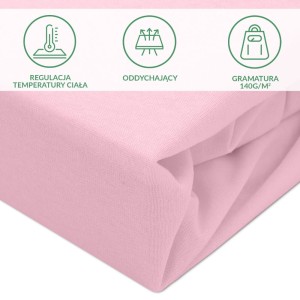 Ochronne prześcieradło z gumką 180x200 SG kolor róż