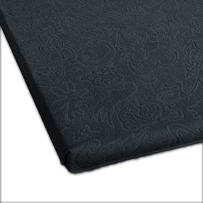  Miękkie grafitowe prześcieradło żakardowe z delikatnym deseniem w muszelki 175x220 cm bez gumki 