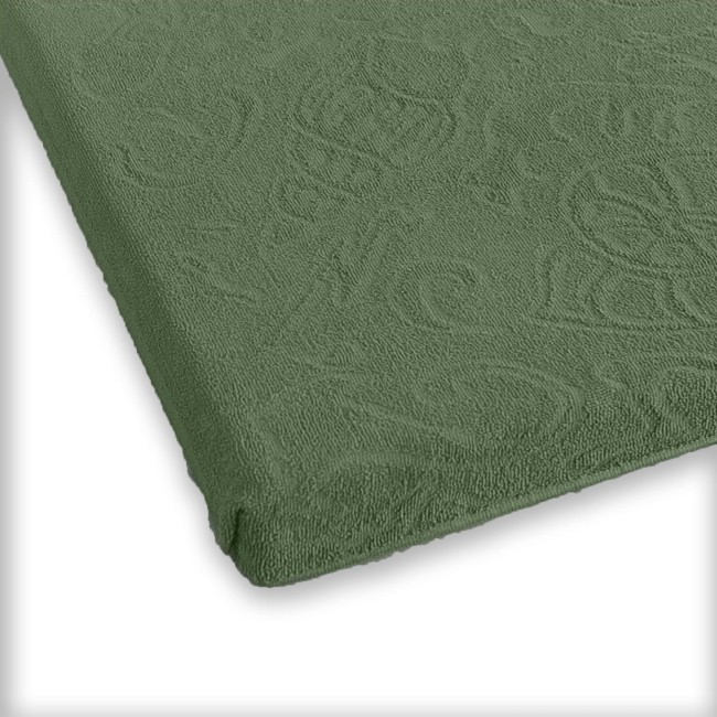  Żakardowe klasyczne bawełniane zielone prześcieradło bez gumki 175x220 cm 