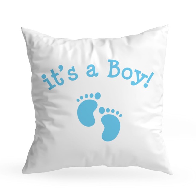  Stylowa Poszewka Welwetowa na Poduszkę w Kolorze Białym z Okazji Narodzin Chłopca 