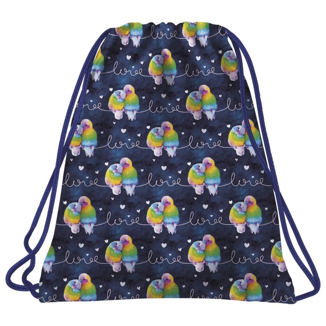  Wysokiej jakości Worko-Plecak z Modnym Nadrukiem w Kolorowe Papugi 