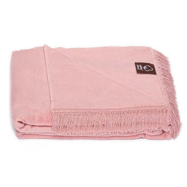  Bardzo miękki przytulny ciepły polski koc 150x200 cm pudrowy róż 