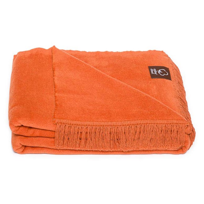  Bardzo miękki przytulny ciepły polski koc 150x200 pomarańczowy 