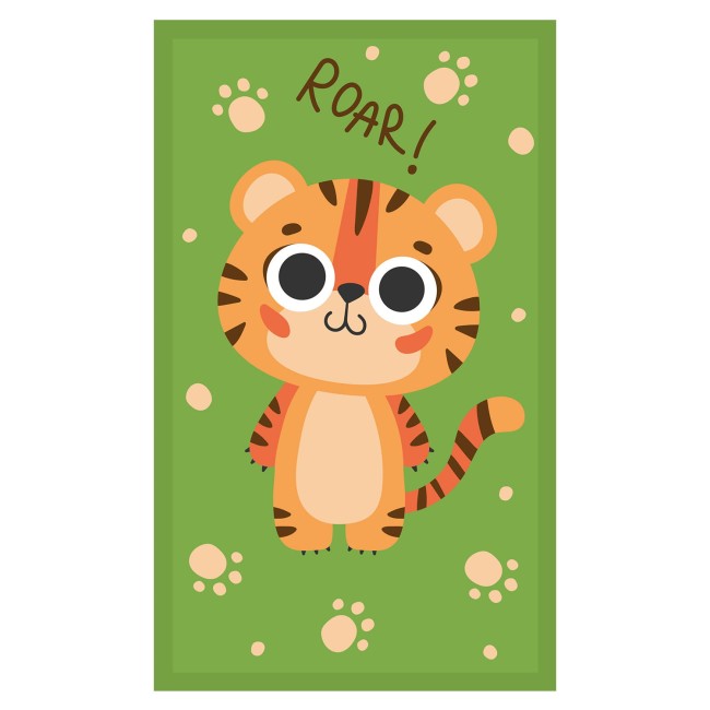  Chłonny lekki mały zielony chłonny ręcznik dla dzieci 30x50 z tygryskiem 