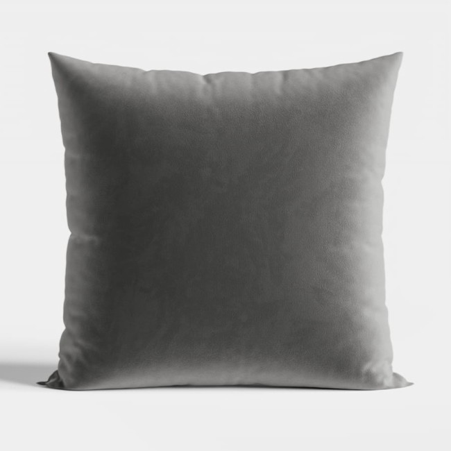  Welwetowa poszewka 40x40 cm, miękka i elegancka, z delikatnym połyskiem, w kolorze ciemno szarym 
