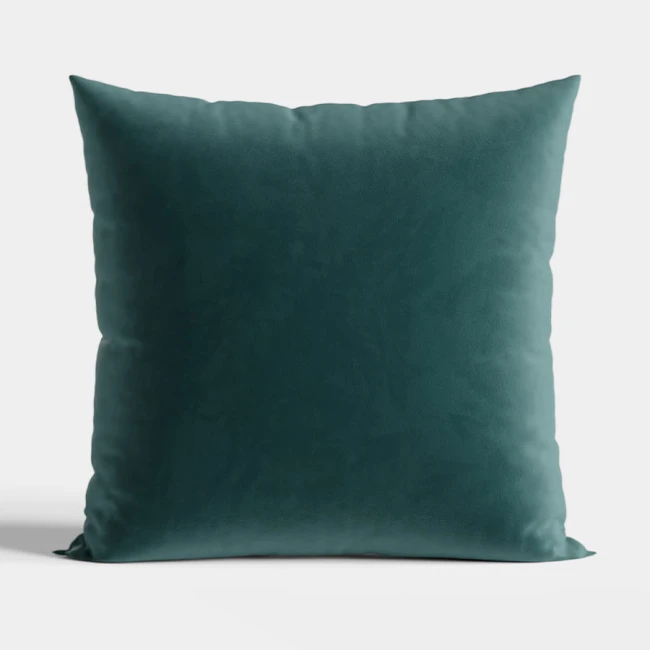  Welwetowa poszewka 40x40 cm, miękka i elegancka, z delikatnym połyskiem, w kolorze ciemno turkusowym 