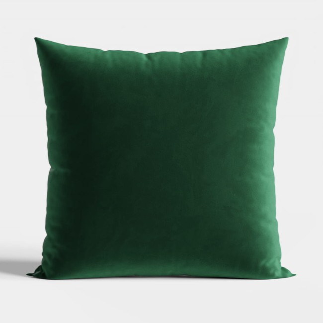  Welwetowa poszewka 40x40 cm, miękka i elegancka, z delikatnym połyskiem, w kolorze butelkowej zieleni 