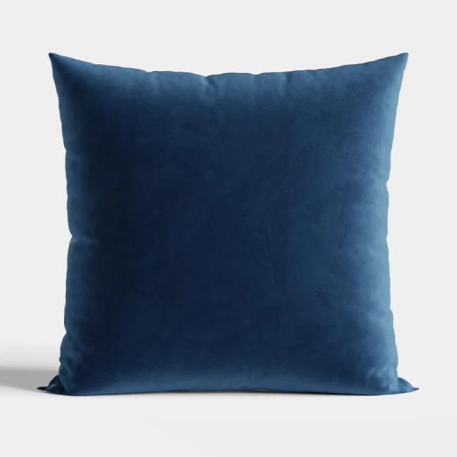  Welwetowa poszewka 40x40 cm, miękka i elegancka, z delikatnym połyskiem, w kolorze ciemno niebieskim 