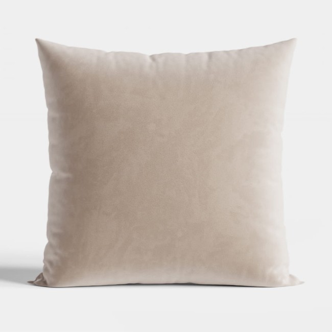  Welwetowa poszewka 40x40 cm, miękka i elegancka, z delikatnym połyskiem, w kolorze ciemno kremowym 