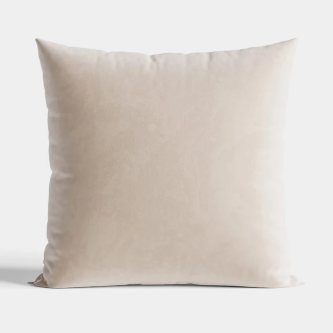  Welwetowa poszewka 40x40 cm, miękka i elegancka, z delikatnym połyskiem, w kolorze kremowym 