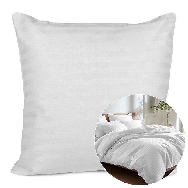 Elegancka biała satynowa poszewka bawełniana 40x40 cm 