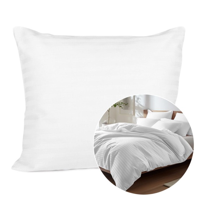  Elegancka biała satynowa poszewka bawełniana 70x80 cm 