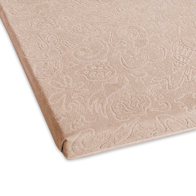  Prześcieradło bawełniane 175x220 cm w łososiowym kolorze z deseniem w muszelki 