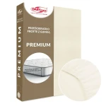 Prześcieradło frotte z gumką 200x220 w kolorze ecru, wykonane z miękkiego materiału. Widoczne detale to gumka na brzegach zapewniająca dopasowanie do materaca o wysokości do 25 cm. Produkt zapakowany w kartonowe opakowanie z oknem prezentacyjnym.