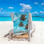 Ręcznik plażowy 100x180 Palmy szybkoschnący z mikrofibry duży